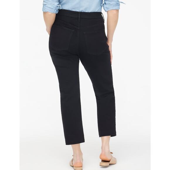 J.Crew Curvy Essential Jeans Womens 26 Black Straight All-day Stretch High Rise - Picture 2 of 7